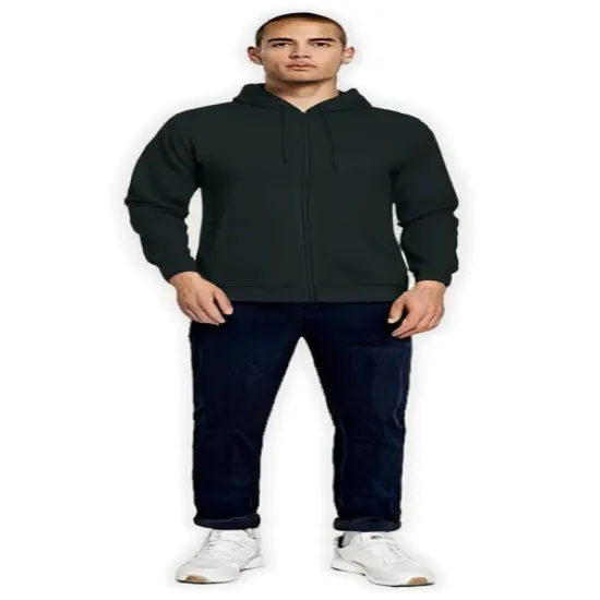 Gildan&reg; Classic Fit Full-Zip Long Sleeve Hooded Sweatshirt Forest {1}