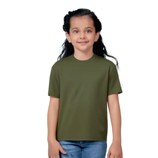 Gildan&reg; Heavy Cotton Crewneck Short Sleeve Youth T-Shirt - 5000B Military green {1}