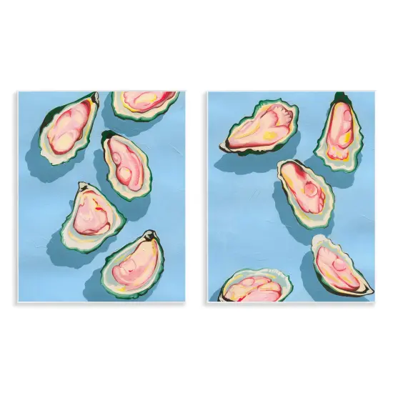 Stupell Industries Fresh Oyster Appetizer 2 pc Wall Plaque Art Set Design by Grace Popp {1}