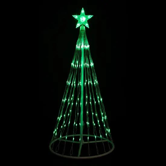 Northlight LED Lighted Christmas Cone Tree Outdoor Decoration - 4' - Green White {1}