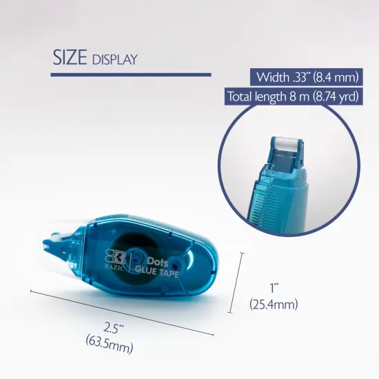 BAZIC Permanent Dots Glue Tape 8.4 mm x 8 m {2}
