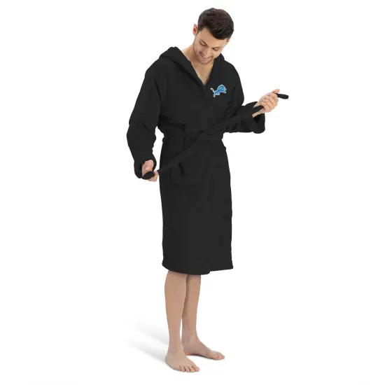 Detroit Lions NFL Hooded Silk Touch Bath Robe 26&times;47 Inches {4}
