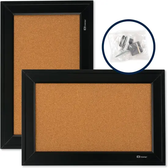 Cork Bulletin Board, Framed Corkboard, 11&rdquo; x 17(Brown) {2}