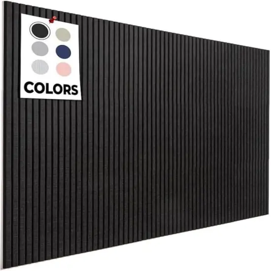 15 Pack Large Bulletin Board, Tack Board, 59"x36(Black Slats) {1}