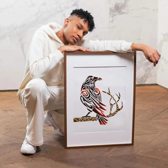 Halloween Crow Stencil(Custom) {4}