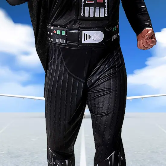 Adult Darth Vader Qualux Costume Star Wars Villain Outfit {3}