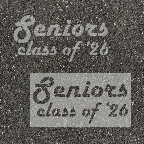 Disco Class of Parking Space Stencil | High School Senior Parking Spot Stencil | Reusable Stencil | Stencil Ease | {1}
