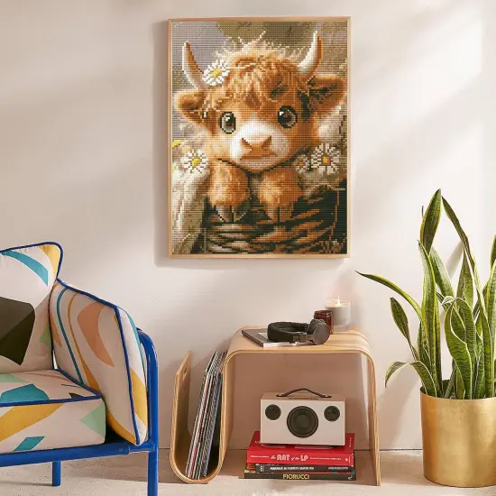 5D Baby Cow Diamond Painting Kits for Beginners12 x 16 Inch {3}