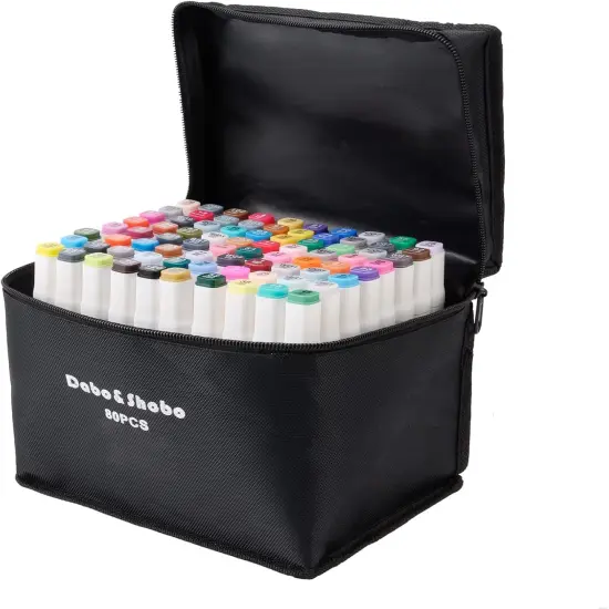 80 Color Alcohol Drawing Markers {1}