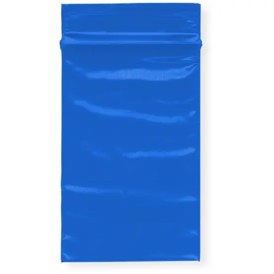 Plymor 2" x 3", Blue 2 Mil Zipper Reclosable Plastic Bags {1}