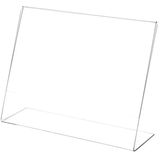 Plymor Clear Acrylic Sign Display / Literature Holder (Angled), 11" W x 8.5" H {2}