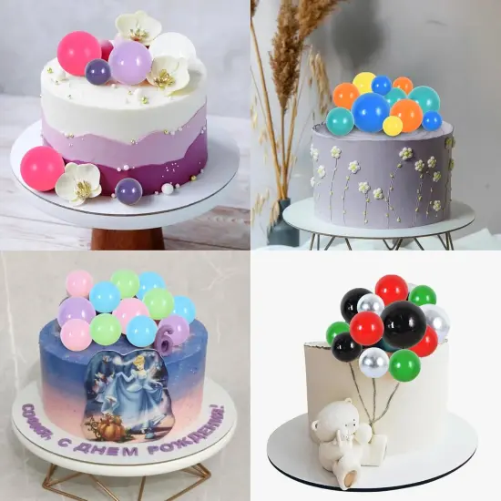 Orange Mini Ball Cake Toppers {2}