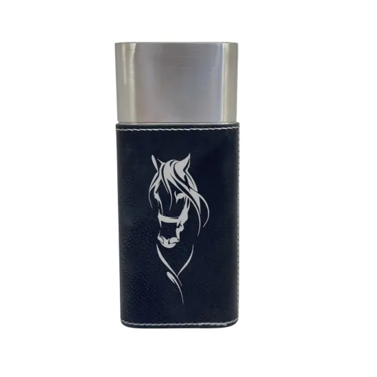 Cigar Case with Cutter - My Horse - Leather Rustic/Silver {2}