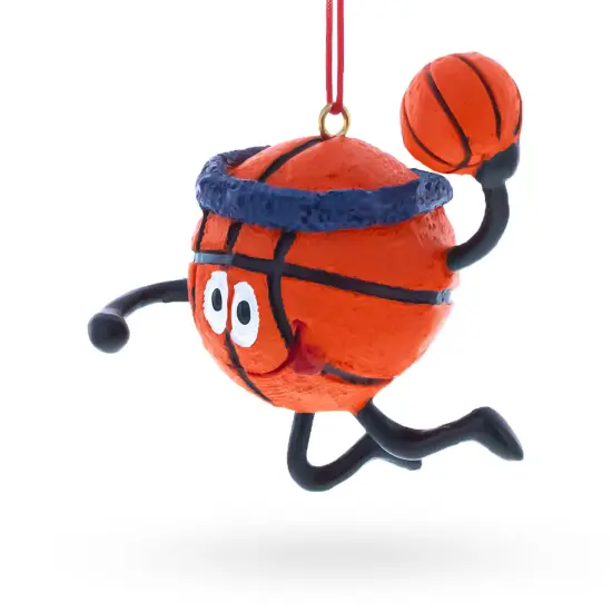 Basketball Character with Headband Resin Christmas Ornament {3}