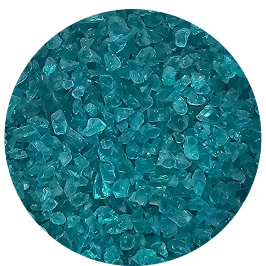 Wissmach Frit Coarse Turquoise Green 96-50 1Lb. Jar 96 COE {1}