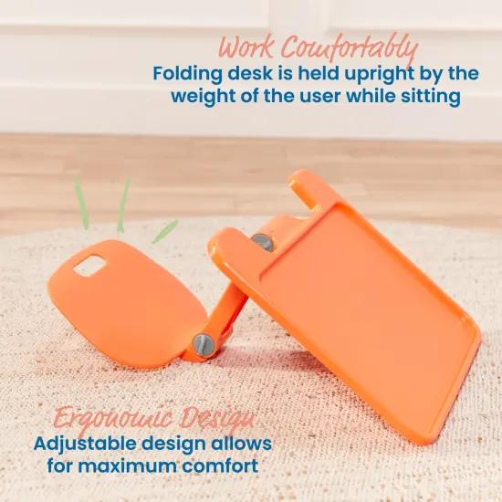 The Surf Folding Portable Lap Desk, Large, Flexible Seating Orange {6}