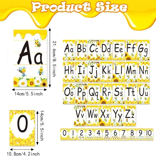 Bee Themed ABC Poster Classroom Wall Alphabet {3}