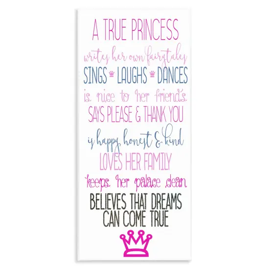 Stupell Industries Inspiring True Princess Rules Wall Plaque By Kim Allen {1}