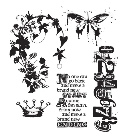 Tim Holtz Cling Stamps 7"X8.5"-Fairy Tale Frenzy {1}