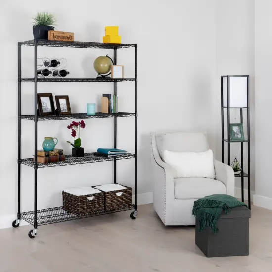 Seville Classics Storage Ottoman, 15.7" W x 15.7" D x 15.7" H {5}