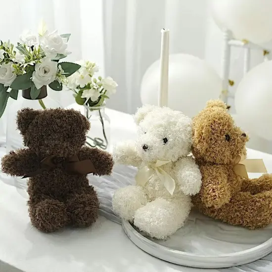 Assorted 3 Cute 7" Stuffed Teddy Bears Plush Toys Gifts Party Favors Events Home {4}