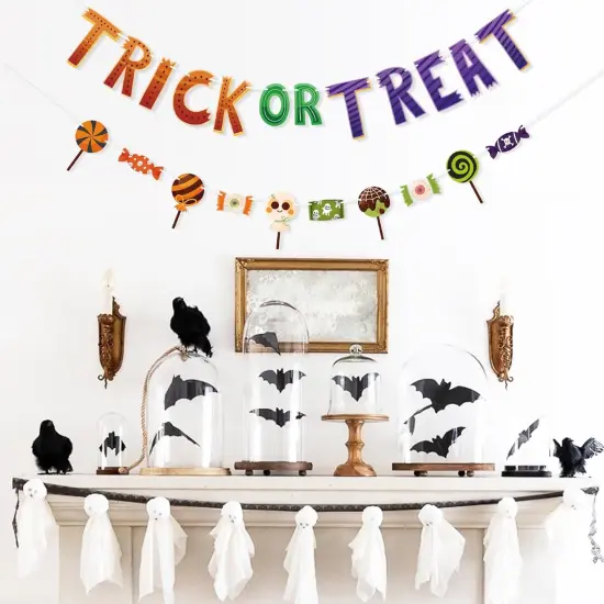 Trick or Treat Banner for Halloween Party Decorations {3}