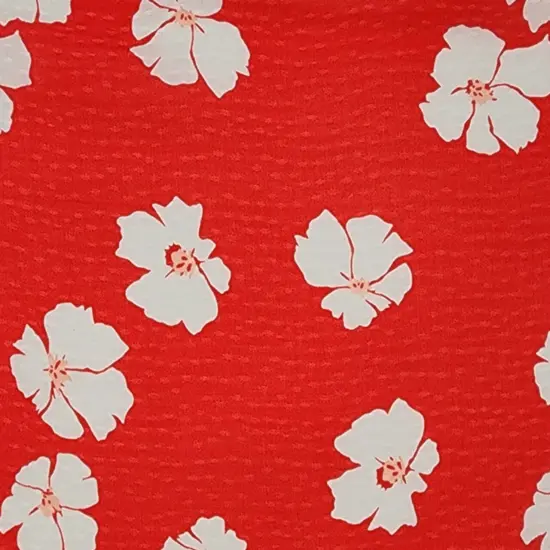 1 Yard Coral Rayon Dobby Dot Fabric &ndash; Lightweight Jacquard Material for Blouses and Dresses 54/55" {2}
