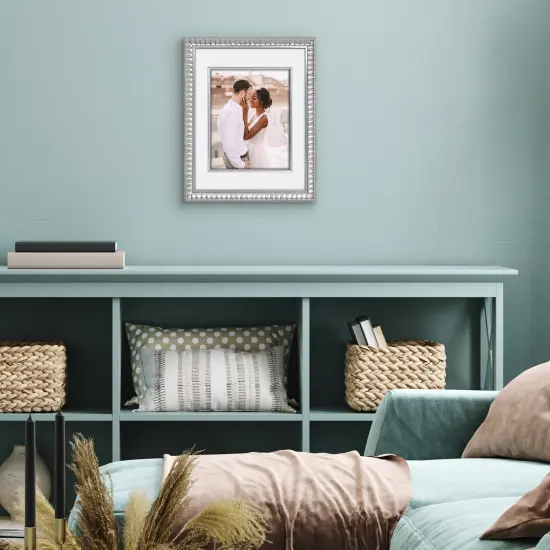 Americanflat 11x14 Picture Frame with Decorative Inner Mat Accent - Use as 8x10 with Mat or 11x14 without the Mat - Statement Frame with Shatter-Resistant Glass {5}