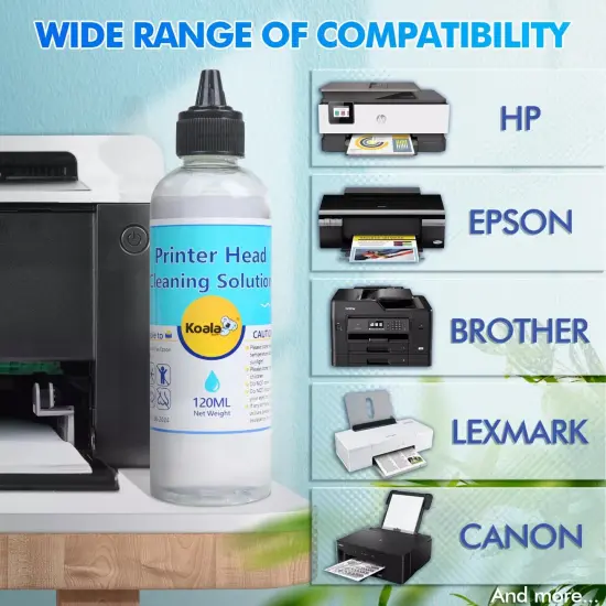 120ML Epson Printer Cleaning Kit Unclog Printhead Nozzles & Flush Cleaner {3}