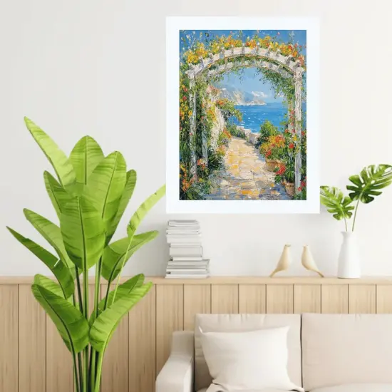 Simple Flat Matte White Wood Picture Frame 27x41 frame {7}