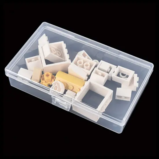 8 Pieces Rectangular Empty Mini Clear Plastic Organizer Storage Box Containers with Hinged Lids for Small Items and Other Craft Projects (135 x 80 x 30 mm) {3}