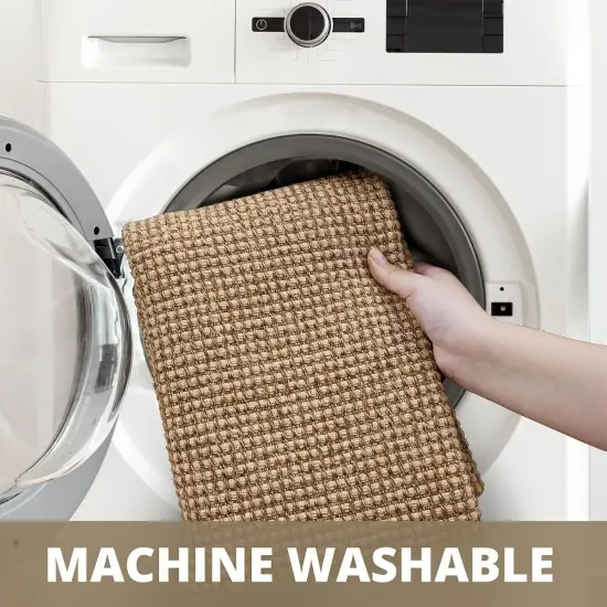 Braided Runner Rug 2x6 Ft Washable Runners for Hallways Non Slip Kitchen Runner Rug Cotton Entryway Runner Indoor, Woven Floor Carpet for Hall Kitchen Bedroom, Orange/Tan/Brown {4}