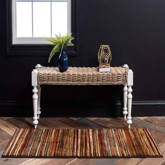 Barista Collection Area Rug - Icatu (2' 2" x 6' 1" Runner, Beige/ Brown) {3}