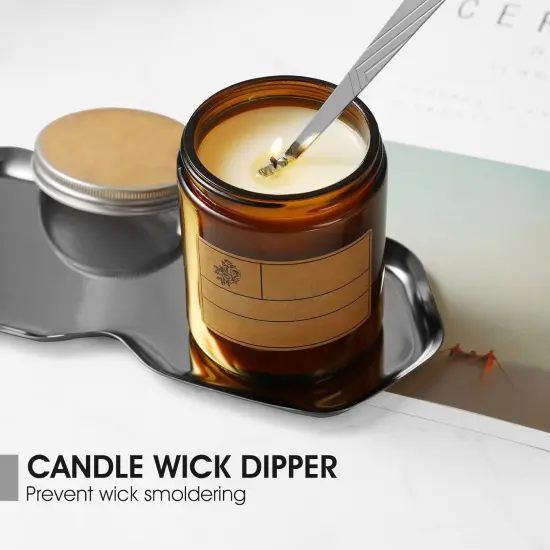 4 in 1 Candle Accessory Set, Wick Trimmer, Candle Snuffer, Wick Scoop, Perfect for Candle Lovers (Silver) {5}