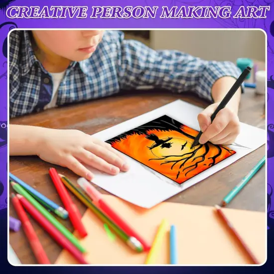 10PCS Large Halloween Unfinished Wood Crafts to Paint for Adults Kids {5}