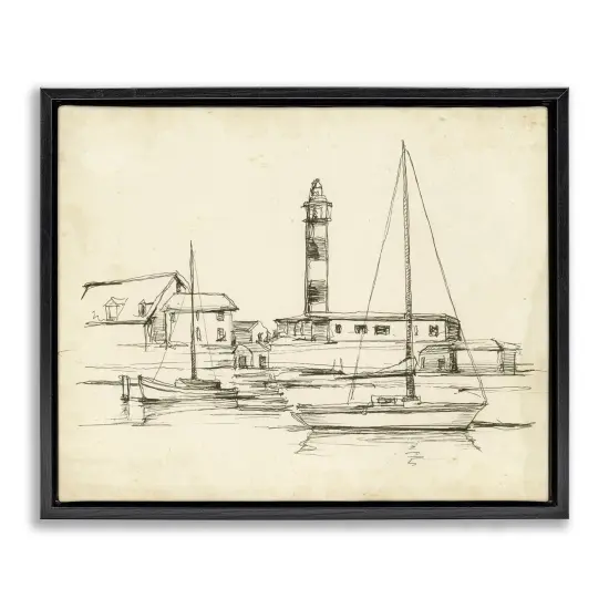 Stupell Industries Antique Lighthouse Study Floating Frame, design by Ethan Harper {7}
