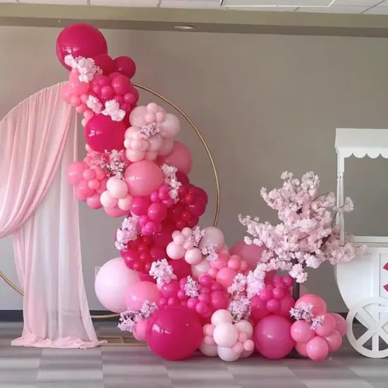 Metallic Hot Pink Balloons Garland (Pink(132pcs) {4}