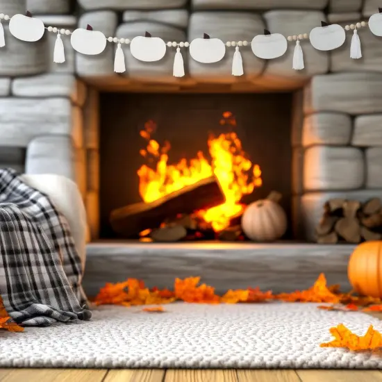 Fall Decorations for Home Fall White (	Main Orange) {5}