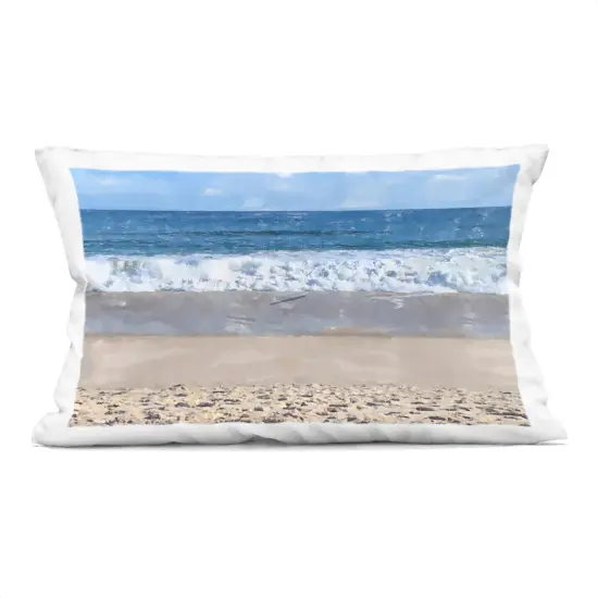 Stupell Industries Sunny Beach Day Coast Indoor Pillow, 14 x 7 x 20 {1}