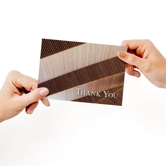 Great Papers! Bold Copper Thank You Note Card and White Envelope, 4.875" x 3.375", 24 count {3}