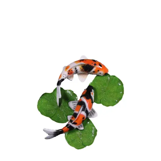Yin Yang Koi Fish Wall Decor Statue {1}