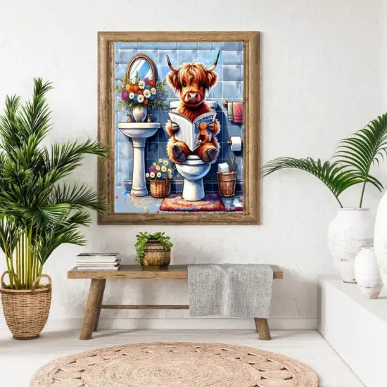 Highland Cow Paint by Numbers Kit for Adults, Adults' Paint-by-Number Kits for Beginner, Cow Painting by Number Kits Art on Canvas, Acrylic DIY Oil Painting for Home Wall Decor 16x20 Inch {3}