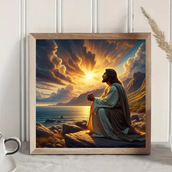 Jesus Seashore Prayer Diamond Art Kits for Adults {2}