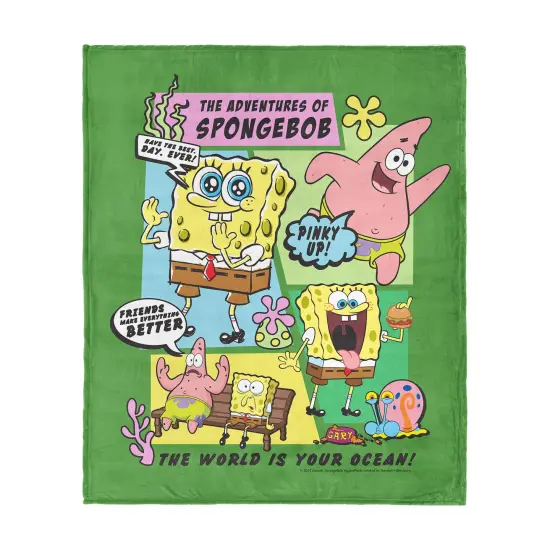 Nickelodeon Spongebob Squarepants Silk Touch Throw Blanket Failed Boating Test {11}