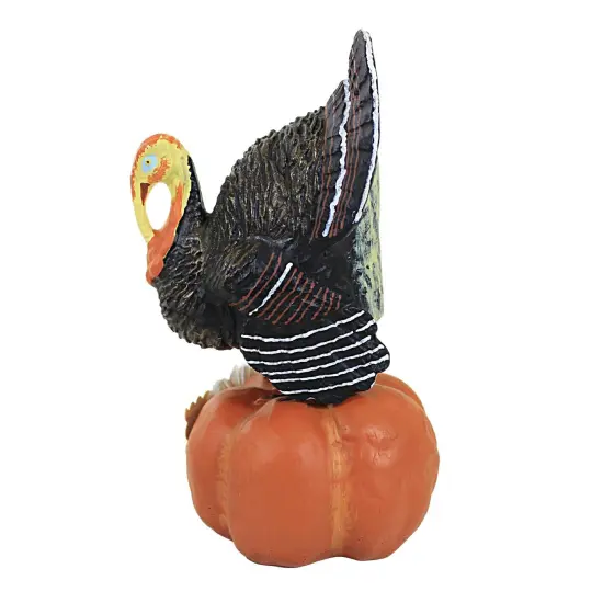 Dee Harvey 7.0 Inch Gobbler Greetings Thanksgiving Figurine , Lightweight Thanksgiving Decor Thanksgiving Turkey Brown {3}