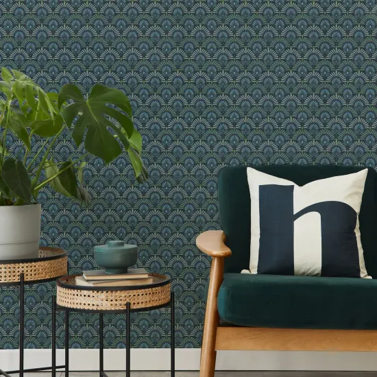 Transform Peacock Green Peel & Stick Wallpaper {4}