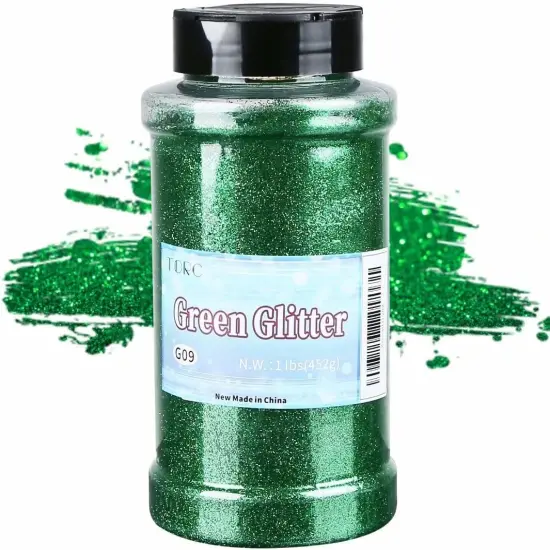 Emerald Green Fine Glitter 1 Pound 16 OZ {1}