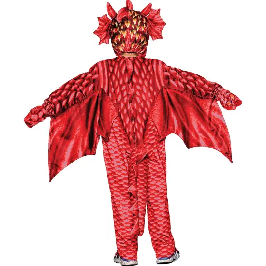 Toddler Red Dragon Halloween Costume Fiery Fantasy Outfit {2}