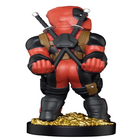 Exquisite Gaming: Marvel: Deadpool Rear View - Original Mobile Phone & Gaming Controller Holder, Device Stand, Cable Guys, Licensed Figure {1}