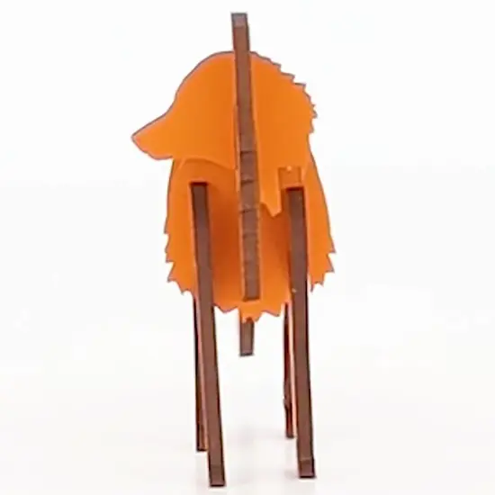 Little & Wood: Woodlet: Small - Curious Fox - Orange 3D Wooden Kit-Set, Animal Puzzle, Easy Assembly, Pop Build Fun, Sustainably Sourced, Ages 6+ {5}